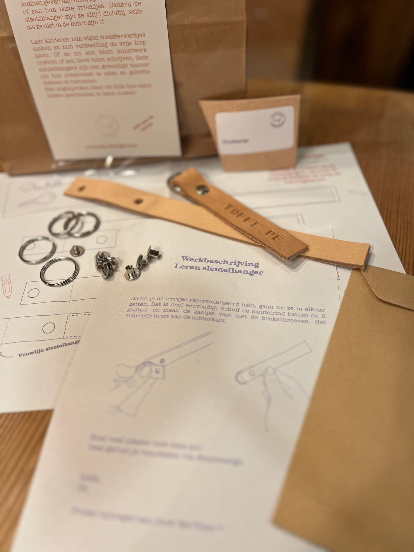 IEP! DIY-kit leren sleutelhangers