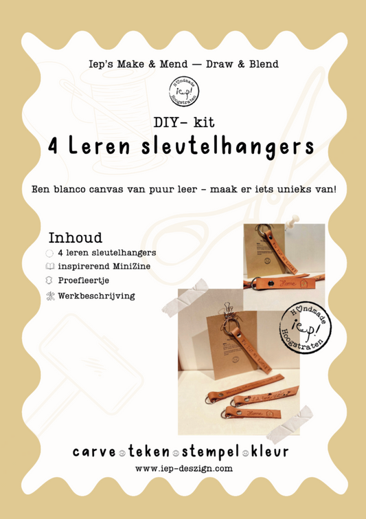 IEP! DIY-kit leren sleutelhangers