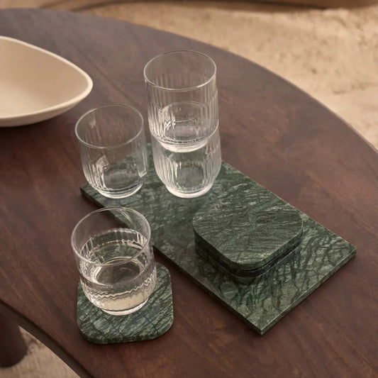 Mooisa - Marmer dienblad rechthoek Groen