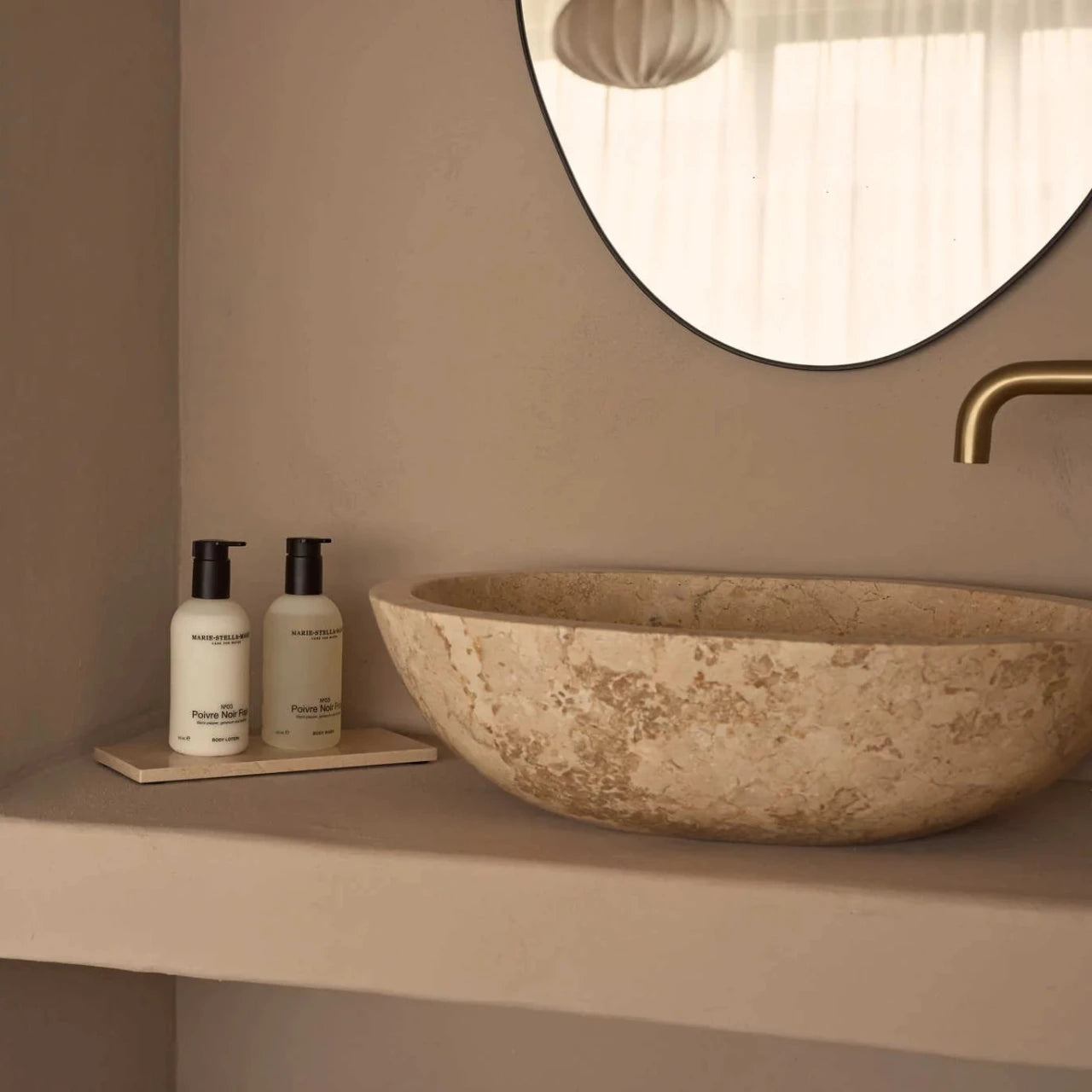 Mooisa - Marmer dienblad rechthoek Beige