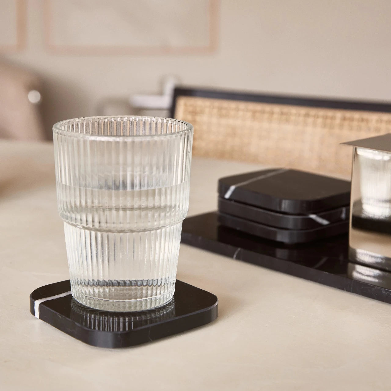 Mooisa - Marmer Onderzetter Travertine