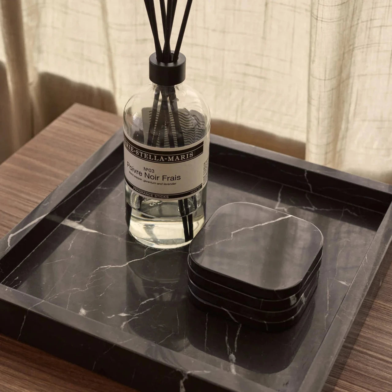 Mooisa - Marmer Onderzetter Travertine